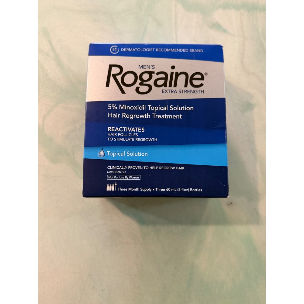 Mens Rogaine Extra Strength 5% Minoxidil Hair Regrowth Treatment 3 Month Supply